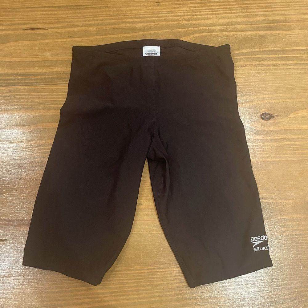 Men’s Speedo Endurance+ Black Compression Shorts Size 28 NWOT